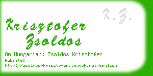 krisztofer zsoldos business card